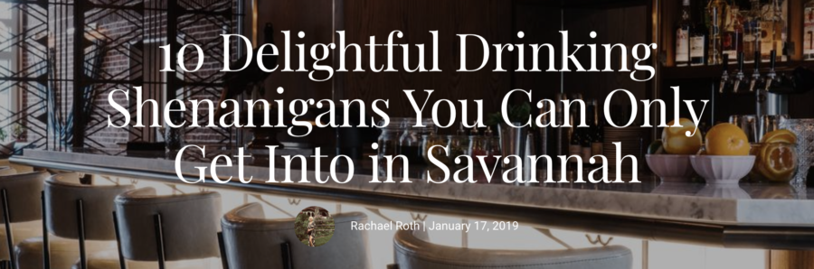 Fodor’s Travel: Savannah Drinking Shenanigans