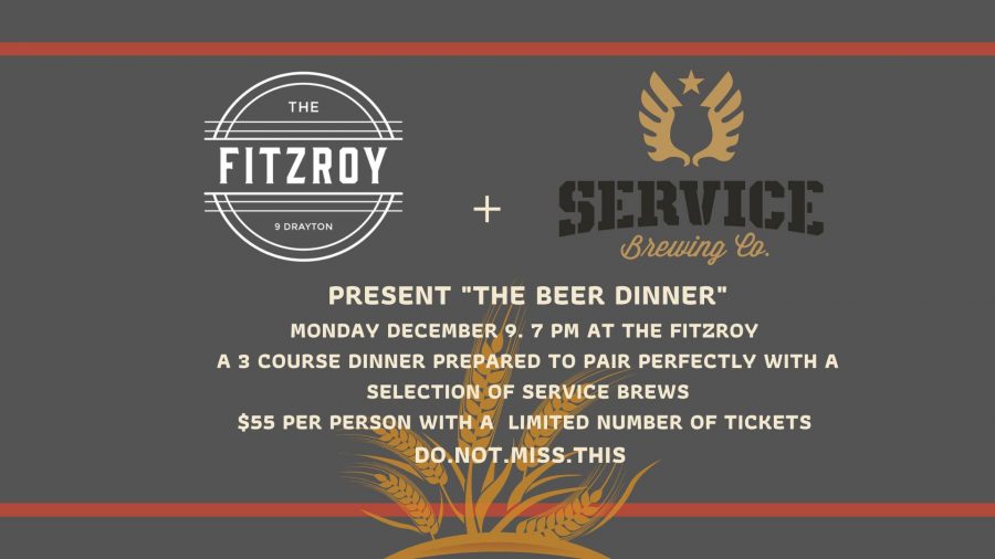 The Fitzroy & Service Brewery present “The Beer Dinner”