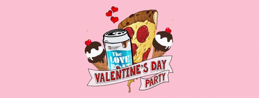 Valentine’s Day Party with Love Boat Barrel Aged Chocolate Cherry Stout Release, Big Bon Pizza, Bluegrass, and Leopold’s Ice Cream!!