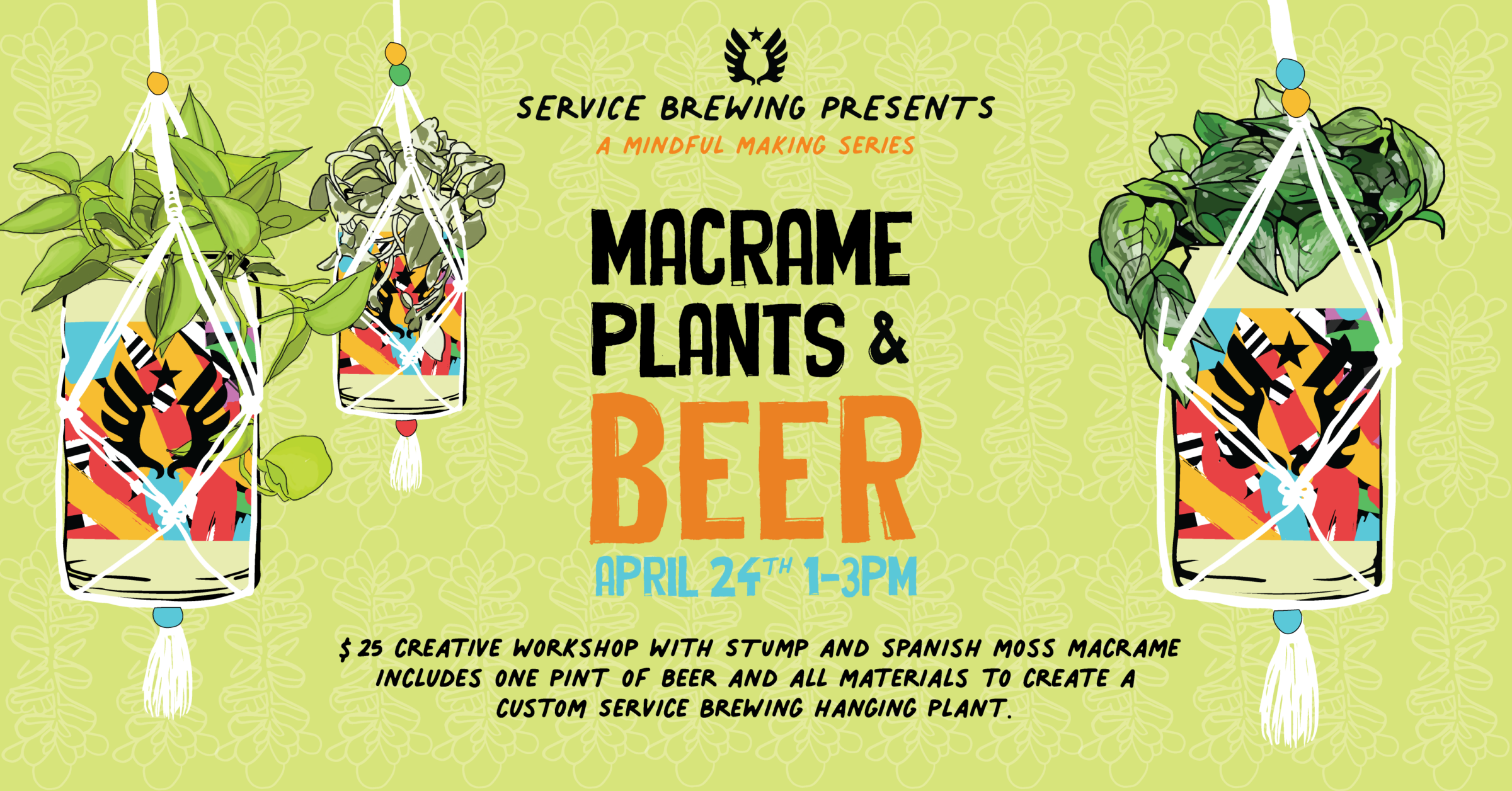 Mindful Making Series – Macrame, Plants & Beer