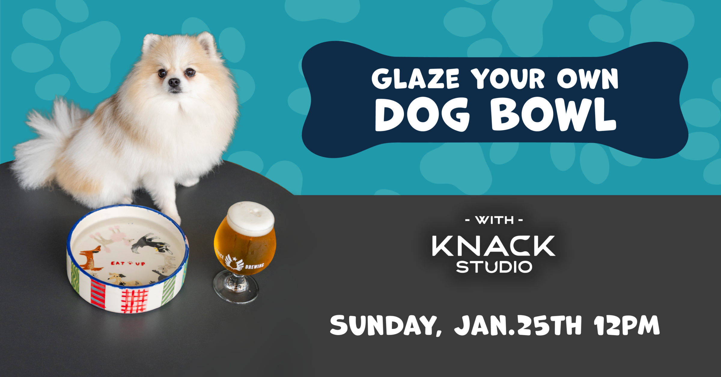 Glaze Your Own Dog Bowl