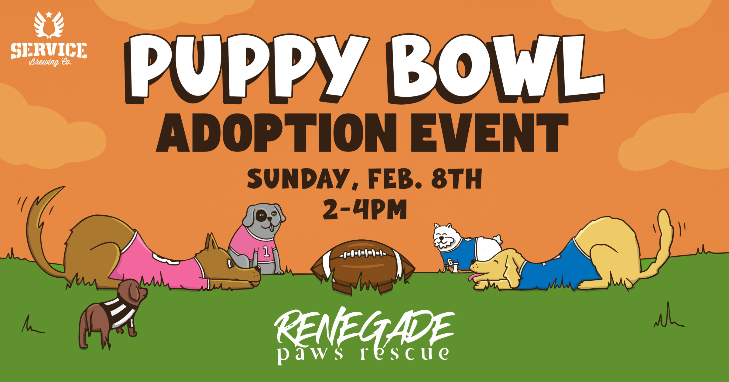 Puppy Bowl Adoption Event with Renegade Paws Rescue